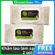 Khăn Tẩy Trang Làm Sạch Da Chiết Xuất Từ Ngũ Cốc Make Up Deep Cleansing Tissues 100 Miếng x2 Gói