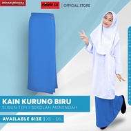 POWER CAT School Uniform Skirt - Blue/ Kain Kurung Biru Sekolah Menengah Koshibo/Size XS-5XL