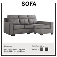 3 Seater Sofa With Stool Fabric Sofa L shape Sofa Cushion Sofa With Ottoman