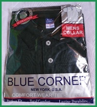 ┗ ◎ ☎ Blue Corner Polo Shirt for Men - Moss Green