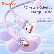 Mcdodo 6A 100w Super Fast Charge USB C Cable Type-C Super Charge Data Cable For 2A 18W fast charging