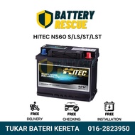 HITEC NS60 [12 Months Warranty] Maintenance Free Car Battery Bateri Kereta | NS60S | NS60LS | Waja Vios Civic Almera