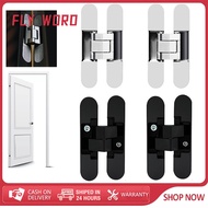 (COD+3 Days Delivery)Hinges 2PCS Hidden Door Hinges Concealed Hinges 180 Degree Swing Hinge Adjustab