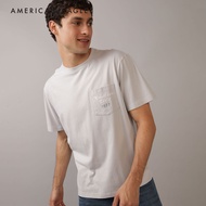 American Eagle Logo Graphic Pocket T-Shirt เสื้อยืด ผู้ชาย กราฟฟิค (EMTS 017-3878-020)