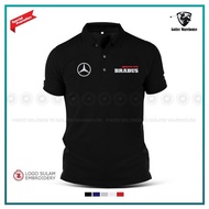 Polo T Shirt Sulam Mercedes Brabus AMG Performance Design G63 E63 C43 A45 Baju Lelaki Casual Cotton 