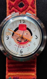 #24母親節 Swatch POP Morocco 1996 摩洛哥刺繡錶帶PMN105