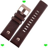 Watch Strap Suitable for Diesel Diesel Genuine Leather Watch Strap Large Dial Three Eyes DZ7333 73