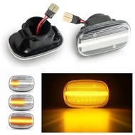 2Pcs Led แบบไดนามิกด้านข้างไฟเลี้ยวสัญญาณไฟไฟบังโคลน Blinker สำหรับ Toyota Celica T20 23 Corolla Cal