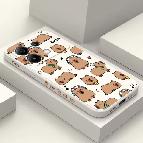 Cute Capybara Phone Case For Xiaomi Poco F8 F7 X7 X6 F6 M6 M5 M5S F5 X5 F4 X4 M4 F3 X3 Ultra Pro GT 
