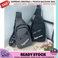 (Supreme) Waist bag Chest bag Sport Crossbody Beg Pinggang Beg Dada Lelaki Waistpack Pouch Men Lelon