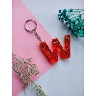RESIN KEYCHAIN INITIAL KEYCHAIN ALPHABET KEYCHAIN LETTER 'W' 🔥💥