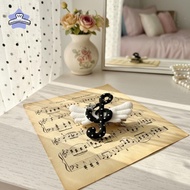 [estereryfor] 2Pcs Cute Y2K Music Note Wing Hair Clamps Trendy Girls Women Accessories for School Tr