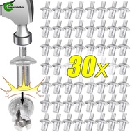 30Pcs Hammer Drive Expansion Rivets - M5 7/9/11mm Tapping Piercing Fasteners - For Cabinet, Gypsum B