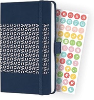 SIGEL J4204 Jolie 2024 Weekly Planner Approx. A6 Dark Blue Hard Cover Elastic Band Pen Loop Pocket 174 Pages FSC Certified Diary