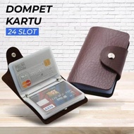 isvanna [GROSIR DOMPET] Dompet Kartu 24 Slot Bahan Tebal Tempat Credit Card Case ATM DEBIT KTP