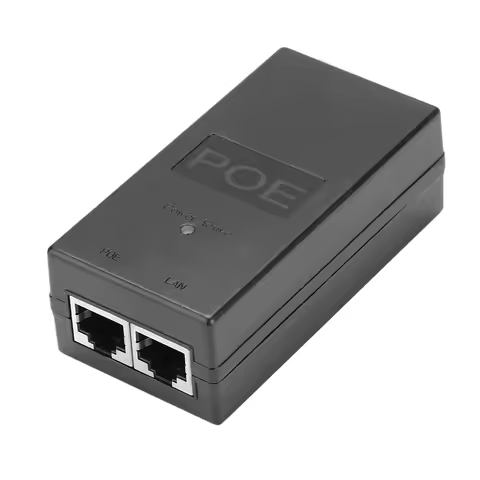Desktop POE Injector 10/100/1000Mbps/1G/2G Power Supply Input 100V-240V Output 24V 0.5A for Home Acc