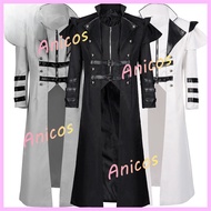 Steampunk Assassin Topcoat Medieval Vintage Gothic Long Coat For Men Halloween Cosplay Party Role Pl