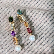 Bvlgari 寶格麗Allegra高珠系列彩寶➕珍珠耳環