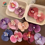 EMERAY 1Pcs Orchid Butterfly Hair Clip, Duckbill Clip Hair Accessories Bow Flower Hair Clips, Hair S