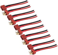 ZHOFONET Deans Style T Plug Connector Wire,RC Battery Connector ,Female and Male with 16AWG Soft Sil