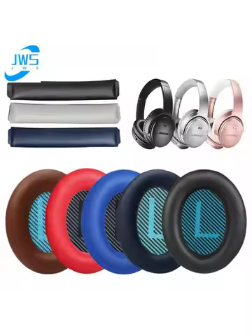 Replacement Ear pads Cushion Earmuffs Earpads with Headband For BOSE QC25 QC35 for QuietComfort 35 &