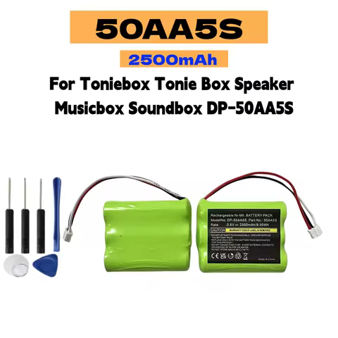 New Replacement Battery 3.6V 2500mAh For Toniebox Tonie Box Speaker 50AA5S Musicbox Soundbox 50aa5s 