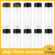 [TopFashion] 10Pcs 400Ml/13.5Oz Plastic Juice Bottle Transparent Coarse Cereals Storage Container Be