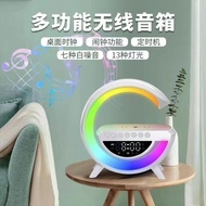 Hot-selling Big G3401 Bluetooth Speaker Atmosphere Light Wireless Charging Clock G63 Wireless Charge