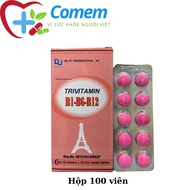 Trivitamin 3B B1- B6 - B12 box of 100 tablets - vitamin B1- B6 - B12 supplement