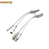 UMISTY A Pair POE Cable, Centralized 12V POE Splitter, Wire Adapter Black/White POE Adapter
