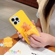 3D Cheese Jumping Mouse relieve stress phone case for iphone 14PRO 13 mini 12 pro max 11 X XR XS MAX