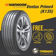Hankook Ventus Prime 4 K135 205/55R16 195/50R15 Inch Tayar Tire (FREE INSTALLATION/Delivery) SABAH S