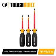 TOUGHBUILT TB-H5S3-N 3PC 1000V Insulated Screwdriver Set Durable Impact Resistance Hand Tools