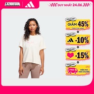 [CHỈ 24.6-GIẢM 45%+VOUCHER 10%] adidas Phong cách sống Áo Thun Lửng Logo Rằn Ri Nữ trắng JI5735