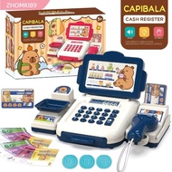 ZHOMKI89 Kids Cash Register Toys, Credit Card Scanner Play Money Supermarket Cash Register, Creative