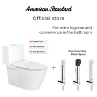 American Standard Extra Hygienic Power Flush Toilet Bundle (Toilet + Bidet)
