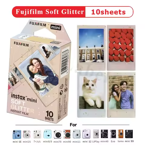 Fujifilm Instax Mini Color Film SOFT GLITTER For Fuji Instant Camera Mini 12 11 8 9 SE Link Liplay E