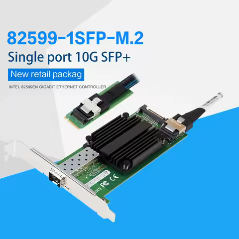 FANMI 82599-1SFP+M.2 10G Intel 82599 EN Chip Single Port Ethernet Network Adapter X520-DA1 ,Excludin