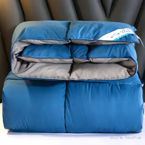 White Goose Down Duvet, Warm Winter Duvet Insert Quilted Bed Comforter, King, Queen, Full, Twin Size