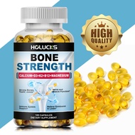 Holucks Bone Strength Supplement with Calcium Magnesium Vitamin D3 K2 Zinc & B12, Bone & Muscle Supp