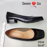 Seven Go รองเท้าคัชชูหนังนิ่ม หัวตัด 1” ไซส์ 36-47 ใส่ทำงาน ใส่ไปเรียน/สอบ ถูกระเบียบ