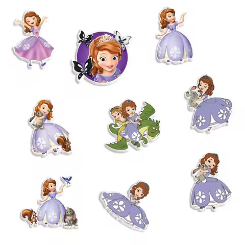 10 Pieces/lot Disney Sofia the First Flat Resin DIY Earrings Home Decoration Accessories