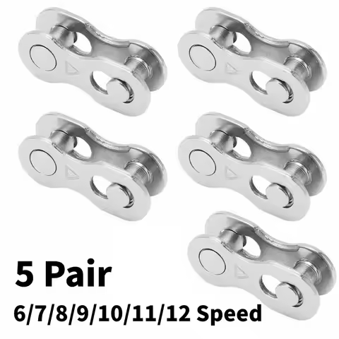 5pcs 1/6/7/8/9/10/11/12 Speed Missing Link Rustproof Steel Quick Release Link Bike Chain Quick Link