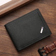 [Yueder] กระเป๋าสตางค์หนัง PU วินเทจแบบมินิมอลสำหรับผู้ชายกระเป๋าใส่เงินทอนบัตรเครดิตของขวัญวันเกิดสำหรับผู้ชาย