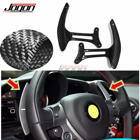 Replace Carbon Car Shift Paddle Steering Wheel Shifter Paddle DSG Extention Cover Trim For Ferrari 4