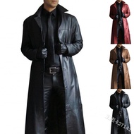 Kolar Turn-down Windbreaker Gaya Slim Fit Jaket Panjang Jaket Lelaki Kot Eksport Jaket Kulit Lelaki