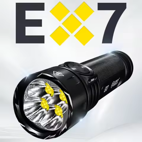 Nitecore EX7 Rechargeable Flashlight USB-C 6000 Lumen hiking LED EDC UHi Beam Distance 500meters run