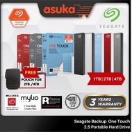 Seagate One Touch with Password 1TB | 2TB | 4TB 2.5 Portable Hard Drive (NEW)