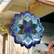 DARNELL Rotating Pendant, Four-leaf Clover Butterfly Mandala Wind Chime, Creative Stainless Steel Ha
