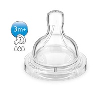 Avent Teat Nipple Classic Med 3H 3m + 2pcs SCF63327 Baby Pacifier